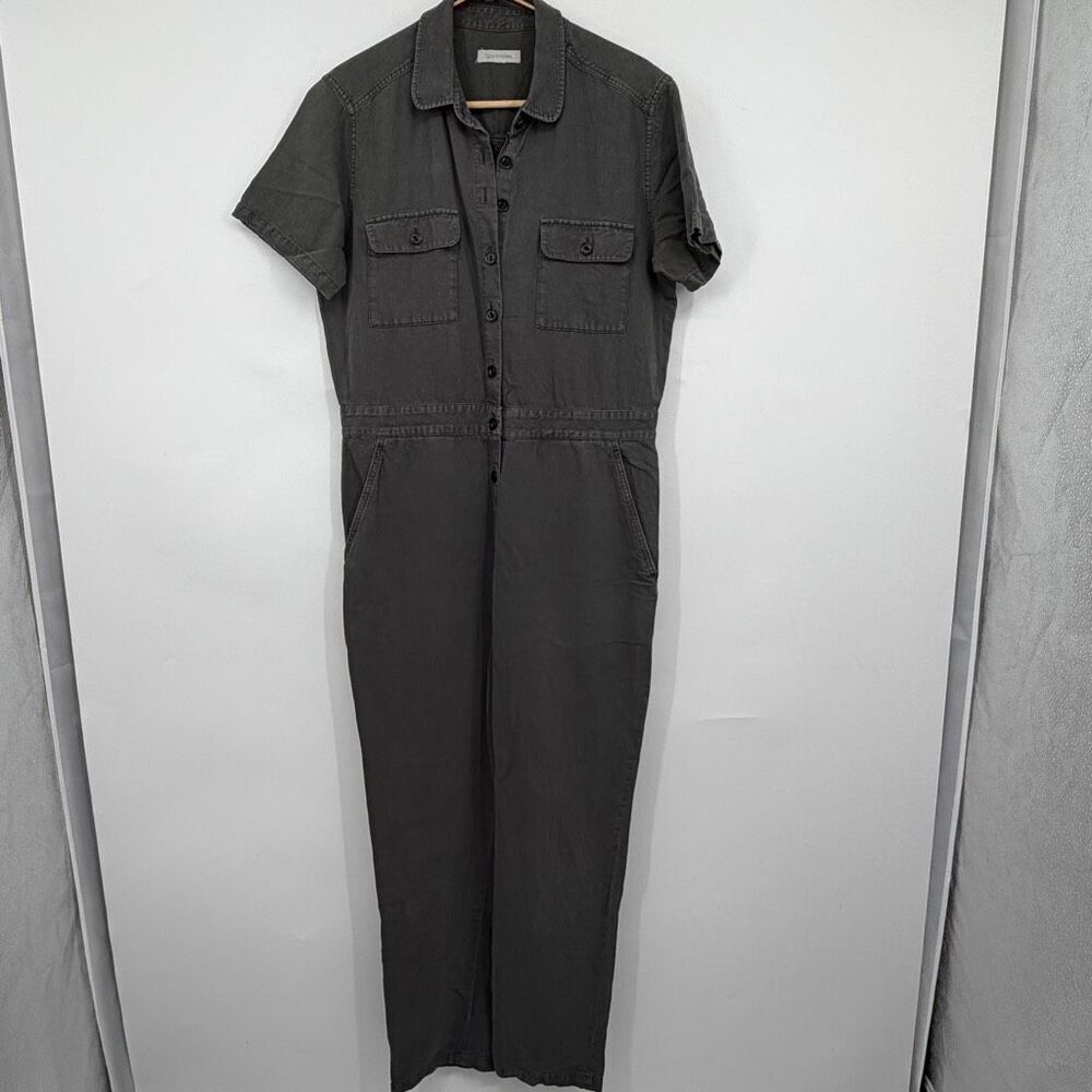 Outerknown Gray Short Sleeve Linen Blend SEA Coverall Utility Jumpsuit Small